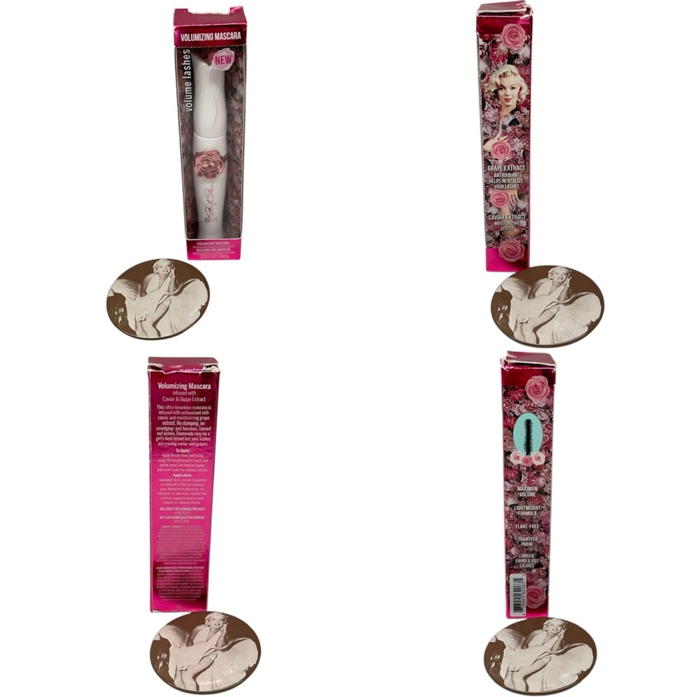 Hard Candy x Marilyn Monroe Volumizing Mascara Caviar infused & Collector Pin - Picture 2 of 11